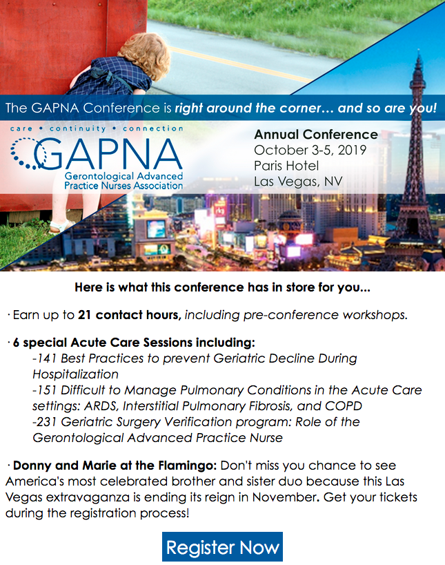 GAPNA Conference is Around the Corner and So Are You! Gerontological